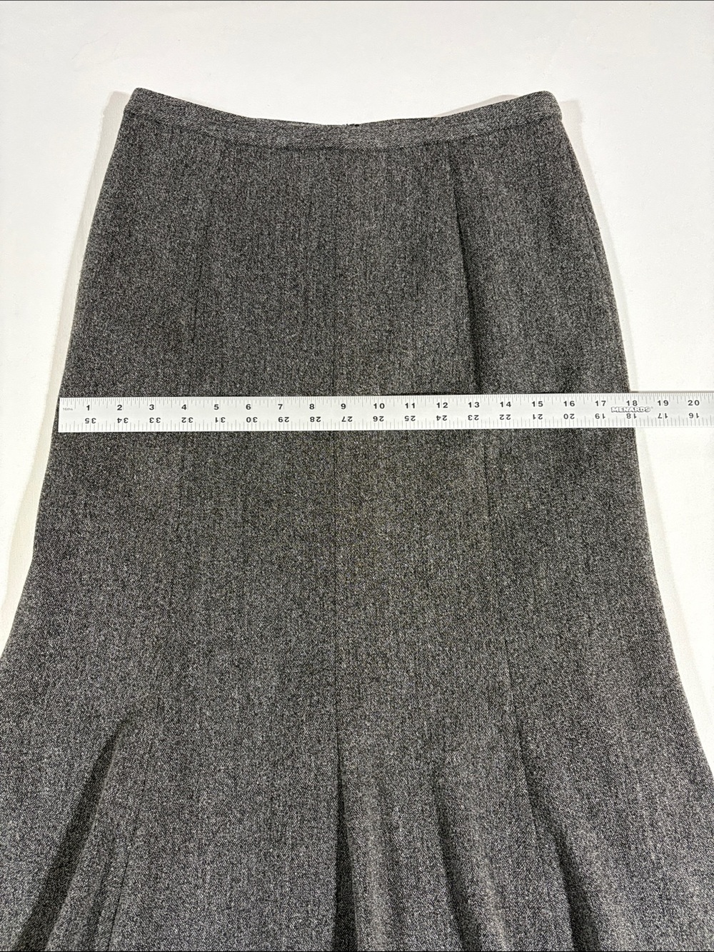 Jones Wear Gray A-Line Flared Midi Skirt - Picture 12 of 14